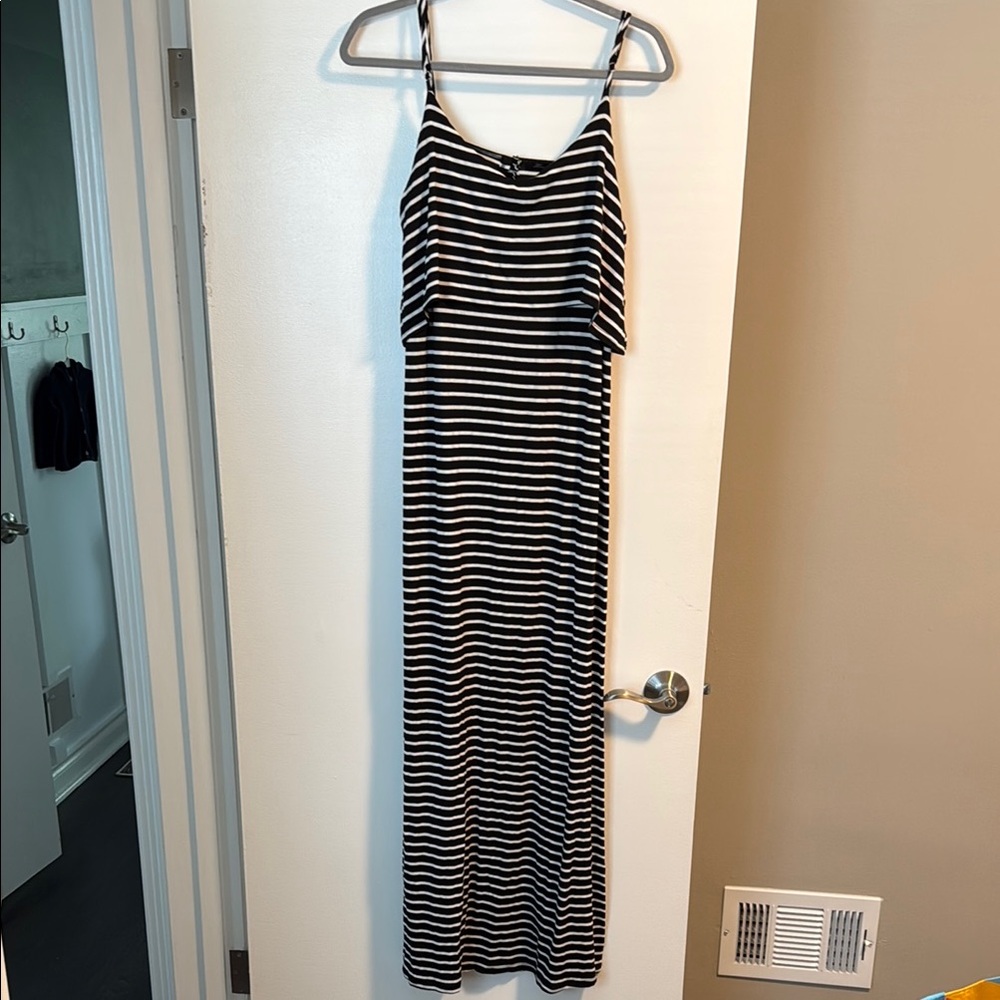 Nordstrom Honey Punch Black & White Maxi Dress Size Small